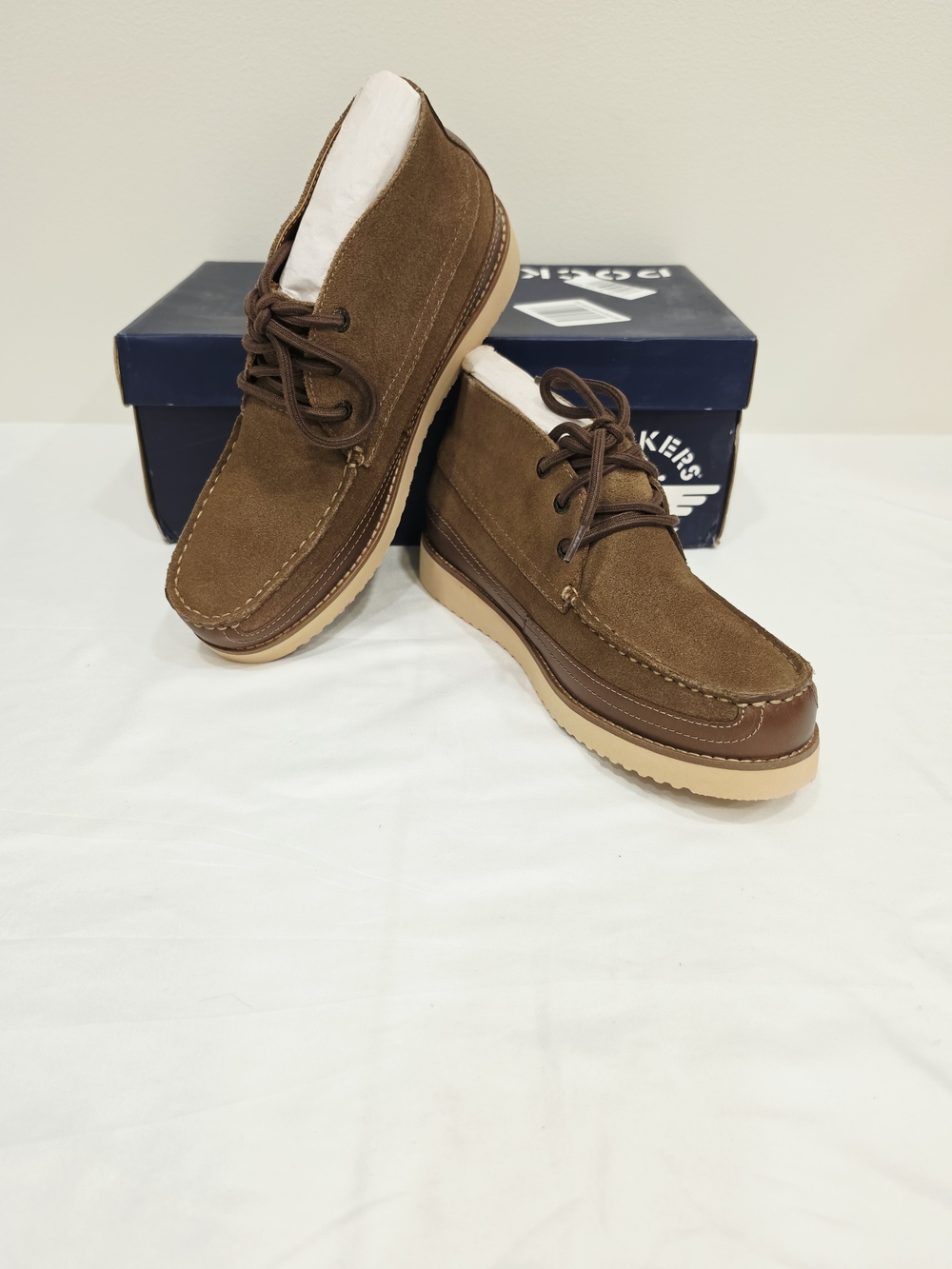 Dockers Men's Brown Suede Chukka Boots with Tan Sole